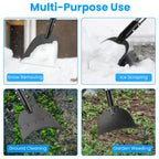 1Pc 53In Flat Snow Shovel Ice Scraper Manganese Steel Snow Ice Chopper For Walkway Pathway Driveway Ice Removal Gardening Cleaning Scraper Shovel For Weeding Lawn Edging - Vendlett