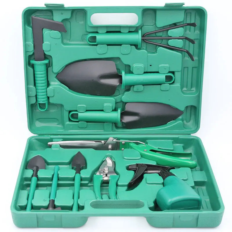 GreenLeaf Ten-Piece Gardening Tool Set Iron Heads