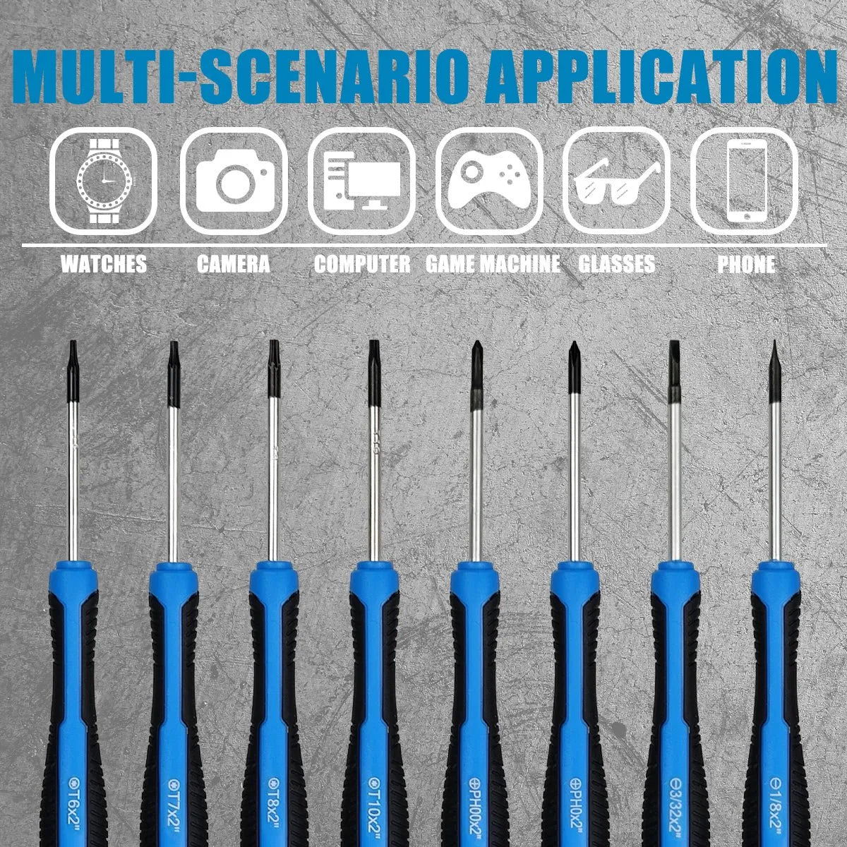 One Hundred - Piece Screwdriver Set, Home Repair Tool Kit, Automotive Repair Tools - Vendlett