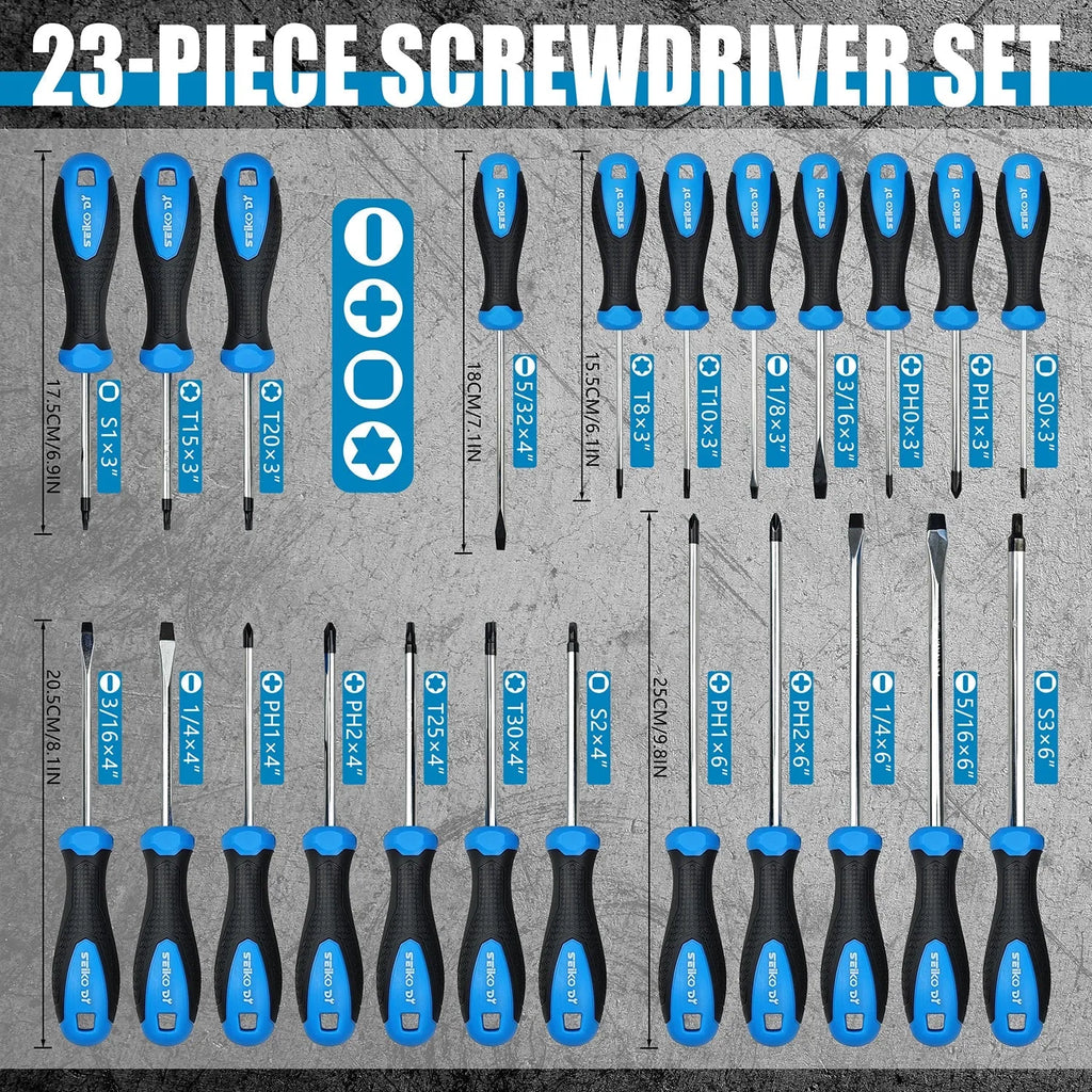 One Hundred - Piece Screwdriver Set, Home Repair Tool Kit, Automotive Repair Tools - Vendlett